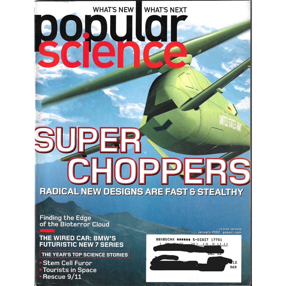 POPULAR SCIENCE Magazine January 2002 Volume 259 7